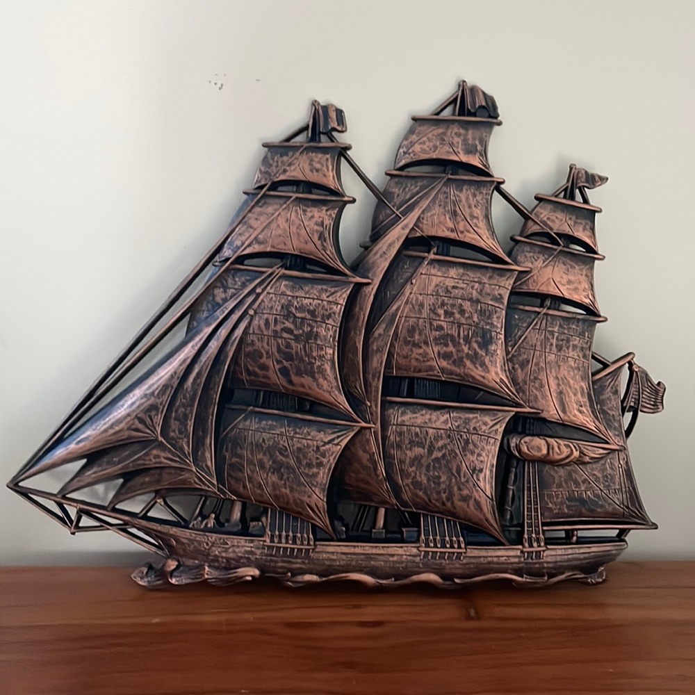Coppercraft guild ship wall art resin pirate sailing nautical